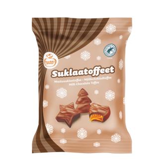 Karkkipussi Maitosuklaatoffeet Joulu 100g kalorit ja ravintosisältö - 450 kcal