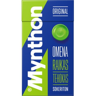 Mynthon Original Omena +C sokeriton kurkkupastilli 31g kalorit ja ravintosisältö