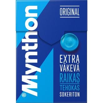 Mynthon Original Extra Väkevä sokeriton kurkkupastilli 85g kalorit ja ravintosisältö