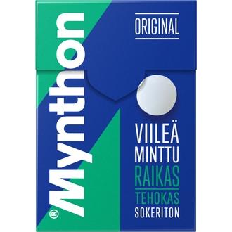Mynthon Original Viileä Minttu sokeriton kurkkupastilli 85g kalorit ja ravintosisältö