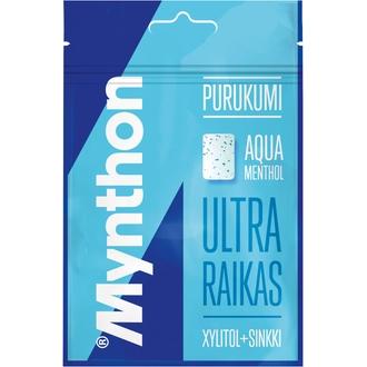 Mynthon Aqua Menthol ksylitolipurukumi 44g kalorit ja ravintosisältö