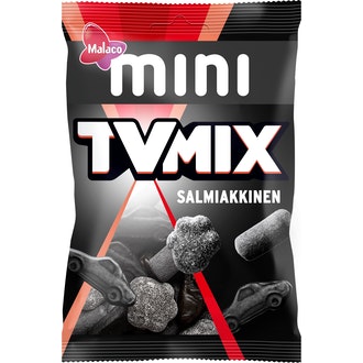 Mini TV Mix Salmiakkinen 110g kalorit ja ravintosisältö - 357 kcal
