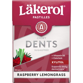 Läkerol dents ksylitolipastilli raspberry lemongrass 85g kalorit ja ravintosisältö - 281 kcal
