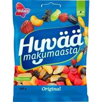 Malaco Hyvää Makumaasta Original makeissekoitus 250g kalorit ja ravintosisältö - 351 kcal