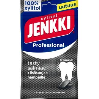 Jenkki Professional Tasty Salmiac +Fluoridi ksylitolipurukumi 90g kalorit ja ravintosisältö