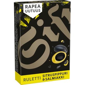 Sisu Ruletti Sitruspippuri & Salmiakki pastilli 47g kalorit ja ravintosisältö