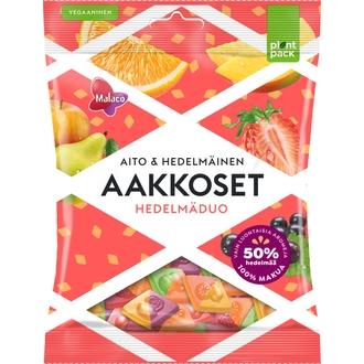 Malaco Aakkoset Aito & Hedelmäinen Hedelmäduo makeissekoitus 230g kalorit ja ravintosisältö - 352 kcal