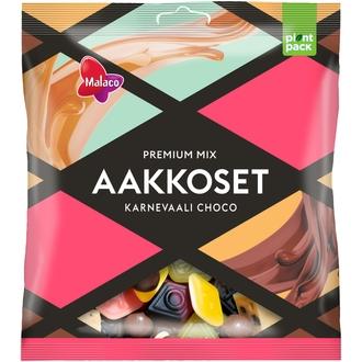 Malaco Aakkoset Karnevaali Choco makeissekoitus 280g kalorit ja ravintosisältö - 377 kcal