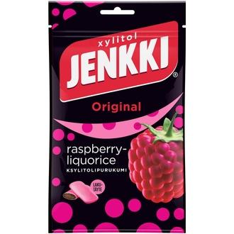 Jenkki Original Raspberry-Liquorice ksylitolipurukumi 100g kalorit ja ravintosisältö