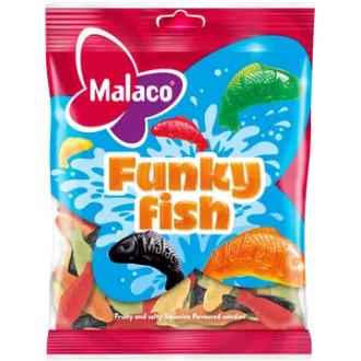 Malaco Funky Fish makeissekoitus 180g kalorit ja ravintosisältö - 347 kcal