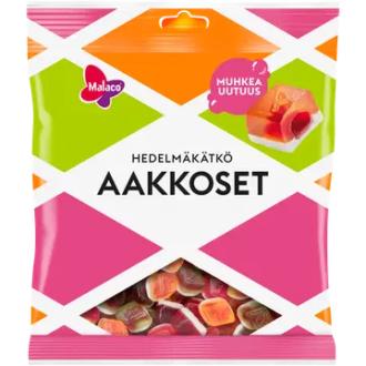Malaco Aakkoset Hedelmäkätkö makeissekoitus 280g kalorit ja ravintosisältö - 321 kcal