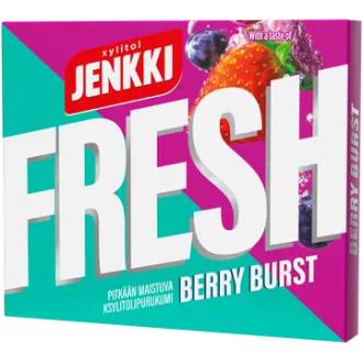Jenkki Fresh Berry Burst ksylitolipurukumi 32g kalorit ja ravintosisältö - 134 kcal
