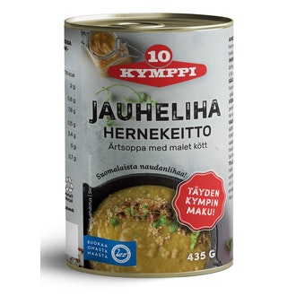Kymppi Naudan jauheliha hernekeitto 435g kalorit ja ravintosisältö - 78 kcal