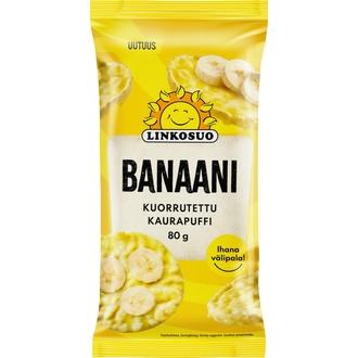 Linkosuo kuorrutettu kaurapuffi banaani 80g kalorit ja ravintosisältö