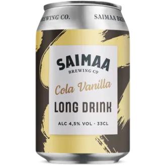 Saimaa Long Drink Cola Vanilla 4,5% 0,33l tölkki kalorit ja ravintosisältö