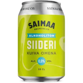 Saimaa alkoholiton kuiva omenasiideri 0,0% 0,33 l tölkki kalorit ja ravintosisältö - 23 kcal