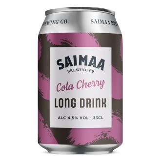 Saimaa Long Drink Cola Cherry 4,5% 0,33l kalorit ja ravintosisältö - 61 kcal