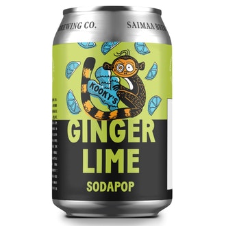 Kookys Sodapop Ginger-Lime 0,33l kalorit ja ravintosisältö - 33 kcal