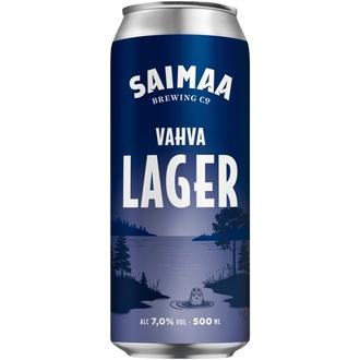 Saimaa Vahva Lager 7,0% olut 0,5l tölkki kalorit ja ravintosisältö