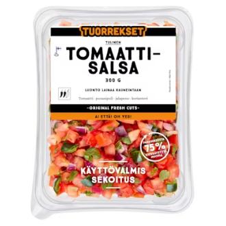 Tuorekset Tulinen tomaattisalsa 300 g kalorit ja ravintosisältö - 28 kcal