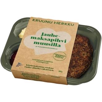 Kruunu Herkku Jauhemaksapihvi muusilla 350g kalorit ja ravintosisältö