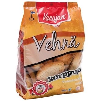 Vanajan Keksit Vehnäkorppu 300g kalorit ja ravintosisältö