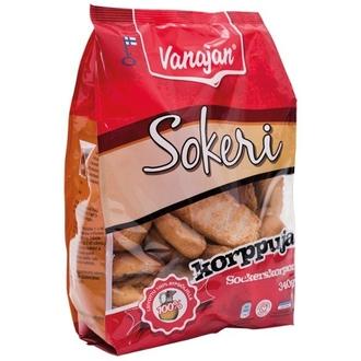 Vanajan Keksit Sokerikorppu 340g kalorit ja ravintosisältö