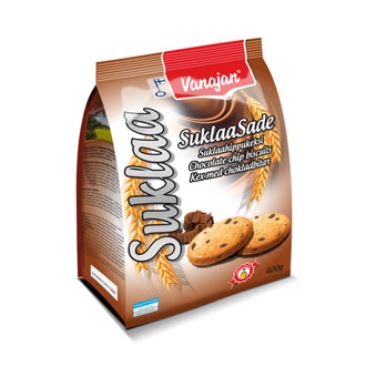 Vanajan Suklaasade 400g kaura-suklaakeksi kalorit ja ravintosisältö