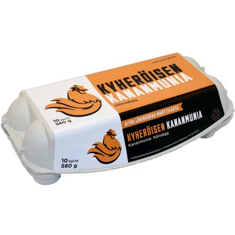 Kyheröisen virikekananmunat M10 580g kalorit ja ravintosisältö - 134 kcal