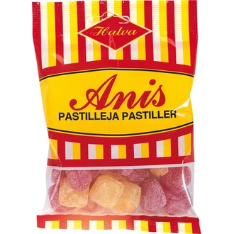 Halva Anis pastilleja 100g kalorit ja ravintosisältö - 400 kcal