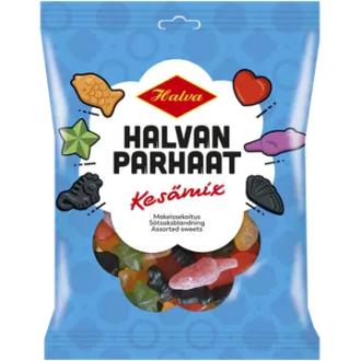 Halva Halvan Parhaat Kesämix makeissekoitus 260 g kalorit ja ravintosisältö - 337 kcal