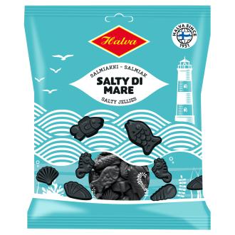 Halva Salty Di Mare salmiakki 120 g kalorit ja ravintosisältö - 331 kcal