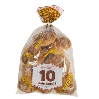 Leivon 10 Ruissämpylä 10 kpl 470g, rukiinen vehnäsämpylä kalorit ja ravintosisältö