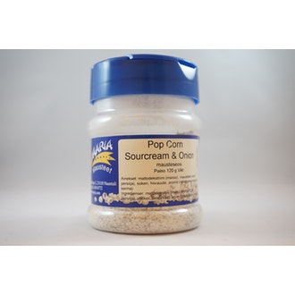 Aaria Mausteet Popcorn Sourcream & Onion mausteseos 120g kalorit ja ravintosisältö - 334 kcal