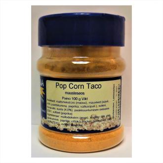 Aaria Mausteet Pop Corn taco mausteseos 100g kalorit ja ravintosisältö - 343 kcal