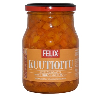 Felix kurpitsasalaatti, kurpitsakuutioita mausteliemessä 380/250g kalorit ja ravintosisältö