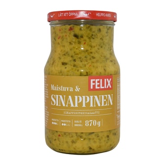 Felix sinappikurkkusalaatti 870g kalorit ja ravintosisältö - 102 kcal