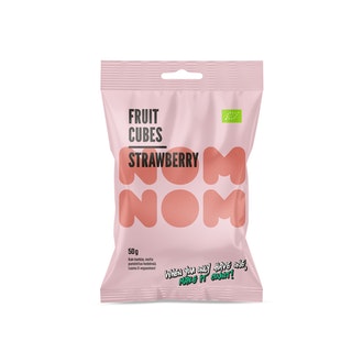 NomNom hedelmäkuutio 50g omena-mansikka-vadelma, luomu kalorit ja ravintosisältö - 346 kcal