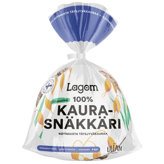 Lagom 100% KauraSnäkkäri 200g gluteeniton kalorit ja ravintosisältö - 271 kcal