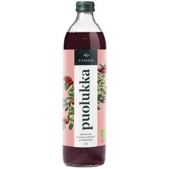 Kaskein luomupuolukkamehutiiviste 0,5l kalorit ja ravintosisältö