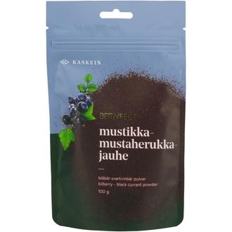 Kaskein Berryfect Ilmakuivattu Mustikka-Mustaherukkajauhe 100G kalorit ja ravintosisältö - 310 kcal
