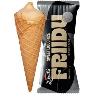 Friidu jäätelötuutti Sweet Liquorice 165ml/95g kalorit ja ravintosisältö