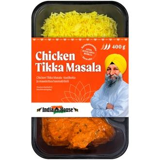 IndiaHouse Lounasboxi Chicken Tikka Masala 400g kalorit ja ravintosisältö - 261 kcal