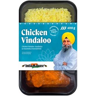 IndiaHouse Lounasboxi Chicken Vindaloo 400g kalorit ja ravintosisältö