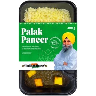 IndiaHouse Lounasboxi Palak Paneer 400g kalorit ja ravintosisältö
