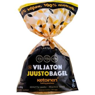 Ketoinen Viljaton Juustobagel 2 x 80g, 160 g kalorit ja ravintosisältö - 270 kcal