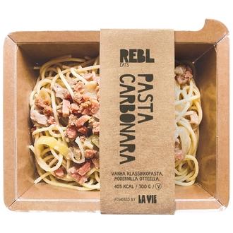 Rebl Eats Pasta Carbonara 300g kalorit ja ravintosisältö - 171 kcal
