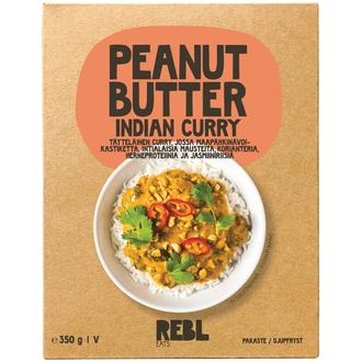 Rebl Eats Peanut Butter Indian Curry 350g kalorit ja ravintosisältö