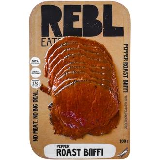Rebl Eats Roast Biiffi vegeleikkele 100g kalorit ja ravintosisältö - 287 kcal