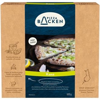 Pizza Backen Kana 520g pakastepizza kalorit ja ravintosisältö